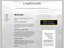 Tablet Screenshot of livingwordlabels.co.uk